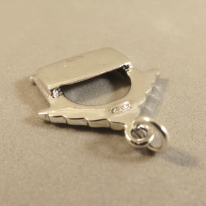 DOG HOUSE .925 Sterling Silver Charm Holds Photo Picture Frame Pendant Puppy Doghouse Pet an38