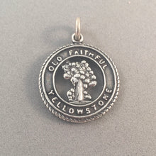 Load image into Gallery viewer, OLD FAITHFUL .925 Sterling Silver Charm Pendant Yellowstone National Park Wyoming Geyser pm07