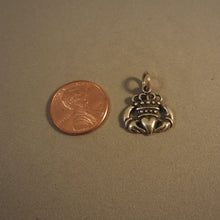 Load image into Gallery viewer, CLADDAGH .925 Sterling Silver Charm Pendant Celtic Galway Ireland Crown Heart Hands TB65