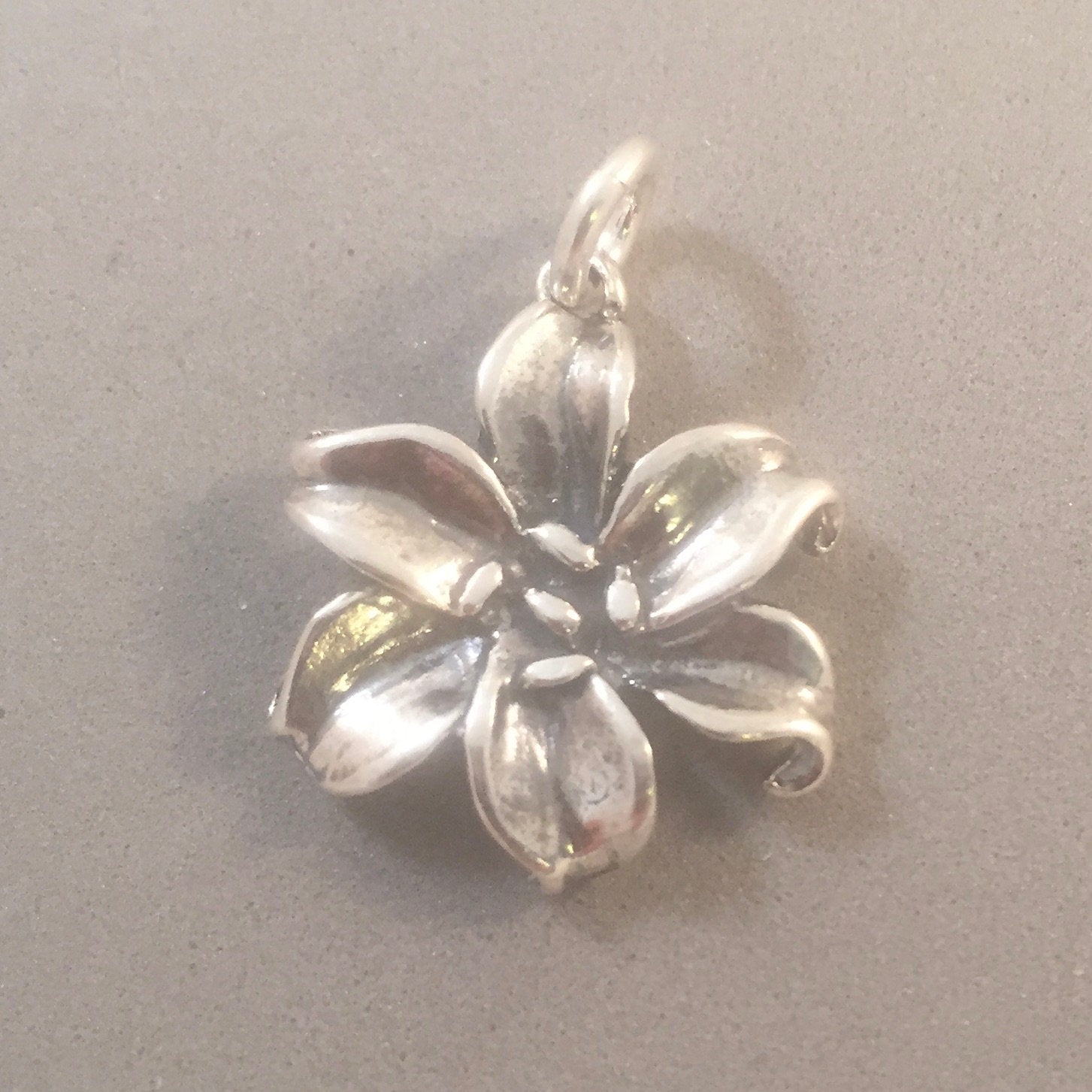 Ciondolo a forma di biscotto bourbon in argento sterling placcato oro Ciondolo a forma di biscotto bourbon in argento sterling placcato oro