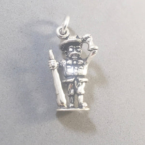 THEODORE ROOSEVELT .925 Sterling Silver 3-D Charm Pendant Teddy National Park North Dakota pm19