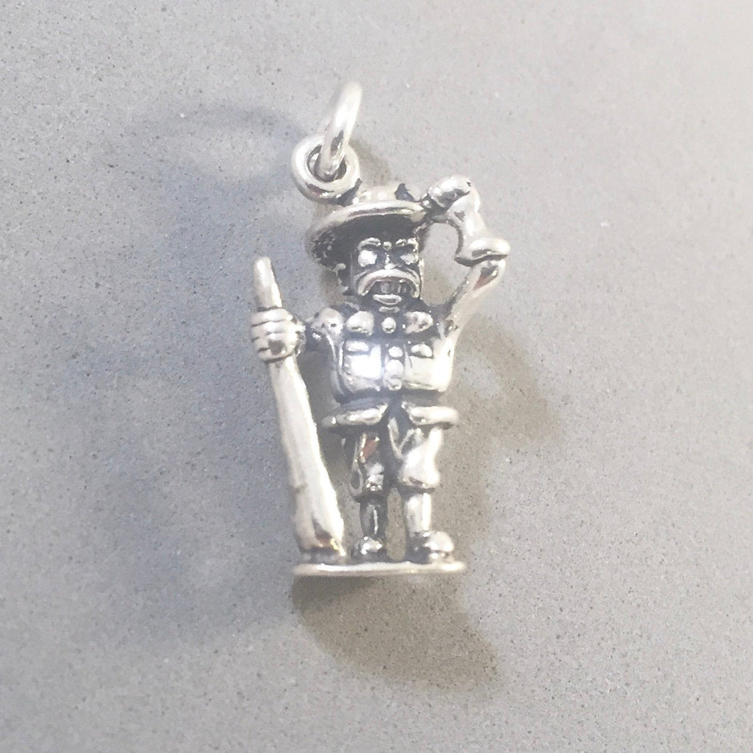 THEODORE ROOSEVELT .925 Sterling Silver 3-D Charm Pendant Teddy National Park North Dakota pm19