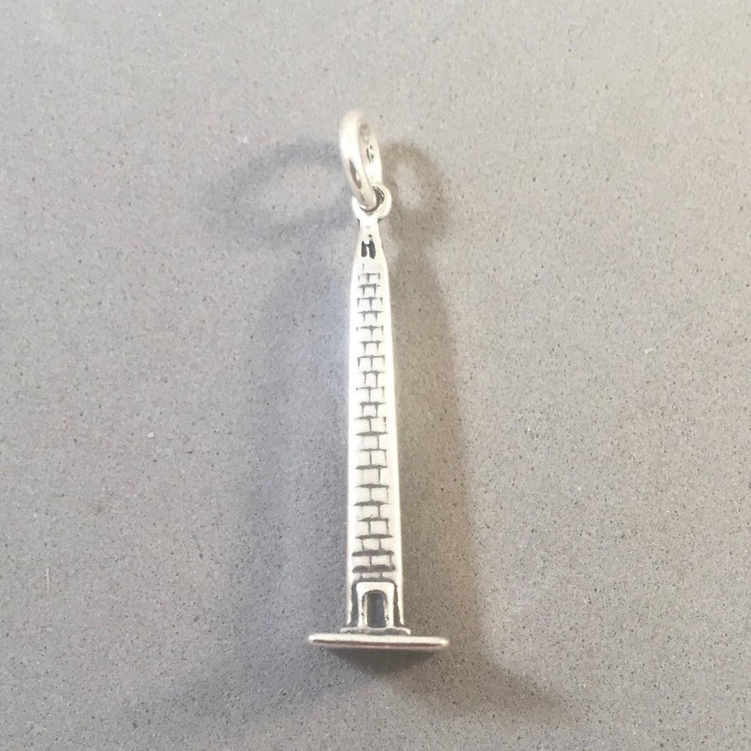 WASHINGTON MONUMENT .925 Sterling Silver 3-D Charm Pendant Landmark DC Travel pm37