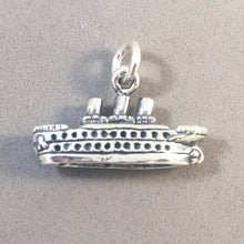 Load image into Gallery viewer, Sale! CRUISE SHIP .925 Sterling Silver 3-D Charm Pendant Boat Ocean Liner Alaska Caribbean nt136