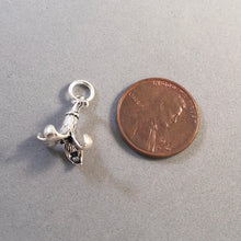 Load image into Gallery viewer, BLUEBELL FLOWER .925 Sterling Silver 3-D Charm Pendant Blossom Snowdrop Trumpet Lily Scilla ga37