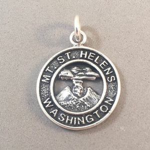 Sale! MT. ST. HELENS .925 Sterling Silver Charm Pendant Washington National Monument Park Volcano pm101