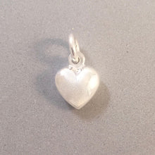 Load image into Gallery viewer, Tiny PUFFY HEART .925 Sterling Silver Charm Pendant Love Valentine Sweet Little Shiny HL19