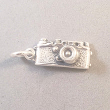 Load image into Gallery viewer, 35 MM CAMERA .925 Sterling Silver 3-D  CHARM Pendant Photography Film Travel Tourist Pictures HB16