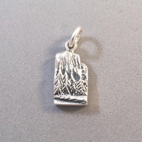 EL CAPITAN .925 Sterling Silver Charm Pendant Yosemite National Park  Climbing Mountain pm28