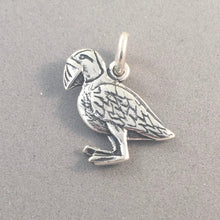 Load image into Gallery viewer, Sale! PUFFIN .925 Sterling Silver Charm Double Sided Alaska Atlantic Bird Animal Pendant SL46L