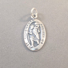 Load image into Gallery viewer, ST. CHRISTOPHER .925 Sterling Silver Protect us Medal/Medallion Charm Pendant fa15