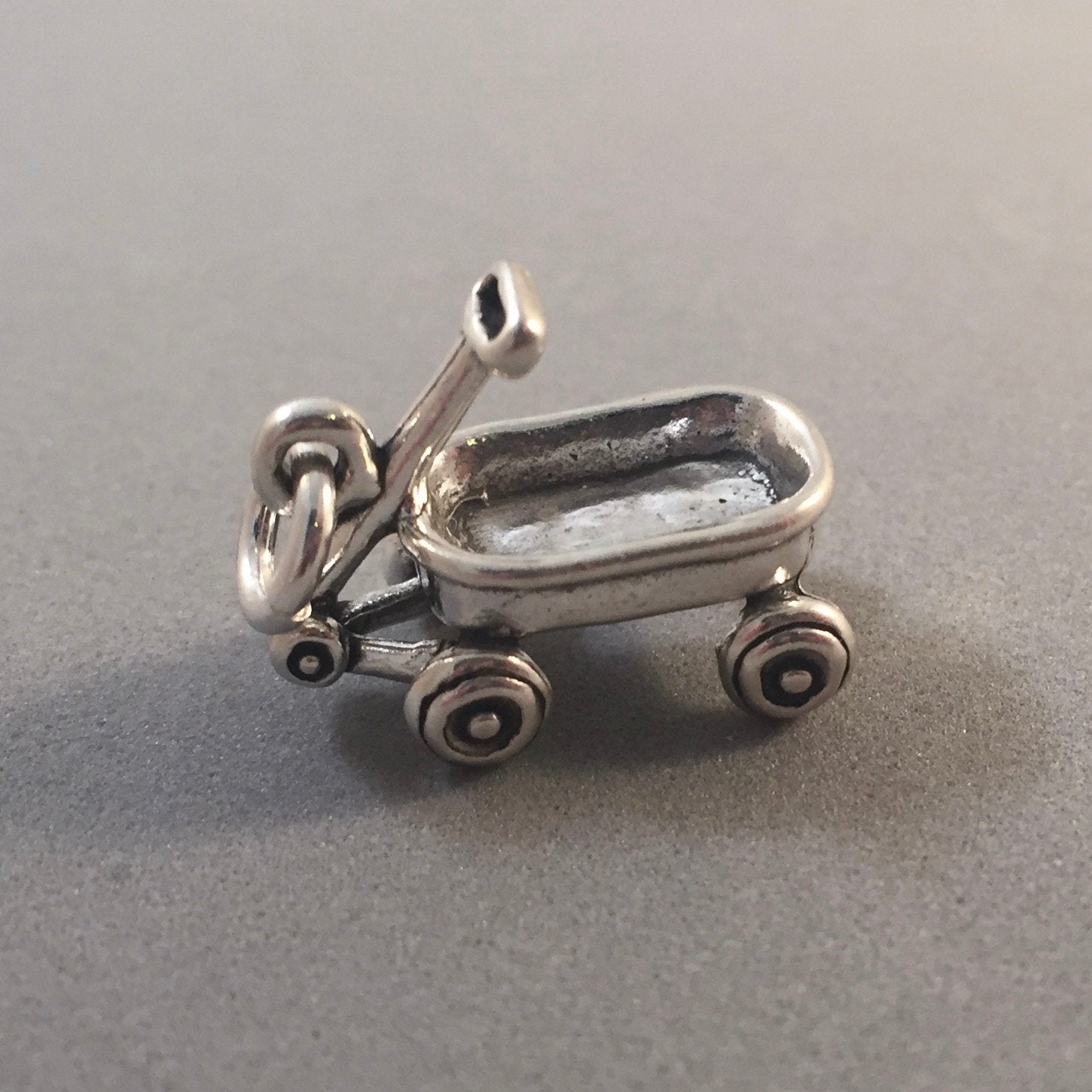 Toy Wagon Charm Sterling Silver Toy Wagon Charm Sterling Silver