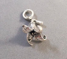 Load image into Gallery viewer, BLUEBELL FLOWER .925 Sterling Silver 3-D Charm Pendant Blossom Snowdrop Trumpet Lily Scilla ga37