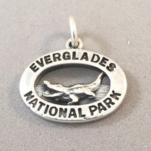 Load image into Gallery viewer, EVERGLADES National Park .925 Sterling Silver Charm Pendant Florida Alligator Crocodile  np75