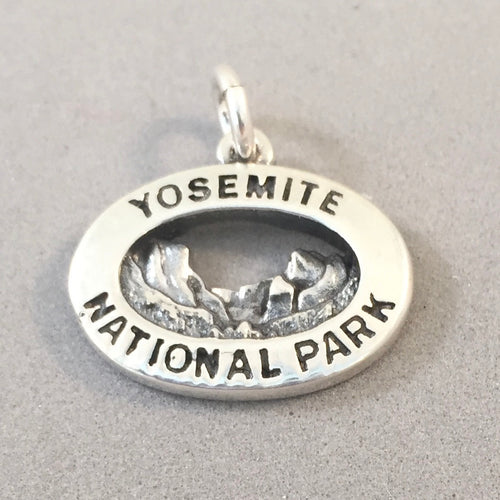 YOSEMITE NATIONAL PARK .925 Sterling Silver Charm Pendant Valley Tunnel View Briadalveil Falls np66