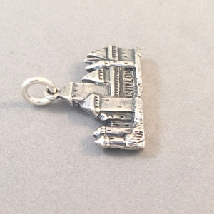 CHILLON CASTLE 3-D .925 Sterling Silver Charm Pendant Lake Geneva Switzerland Europe Nw ts11