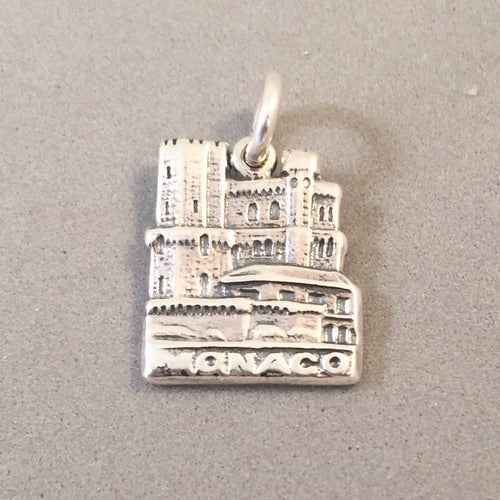 MONACO .925 Sterling Silver Charm Pendant French Riviera Europe Souvenir TE08