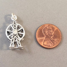 Load image into Gallery viewer, FERRIS WHEEL Spinning .925 Sterling Silver 3-D Moving Charm Pendant Fair Amusement Park Ride hb11