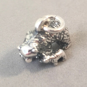 BEAR & TWO CUBS .925 Sterling Silver 3-D Charm Pendant Grizzly Brown Black Family Babies an42