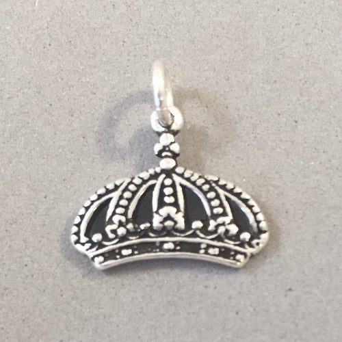 Sale! CORONATION CROWN .925 Serling Silver Charm Pendant Queen King Princess Royalty London DU130