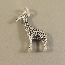 Load image into Gallery viewer, Sale! GIRAFFE Large .925 Sterling silver 3-D Charm Pendant Safari Africa Animal an190