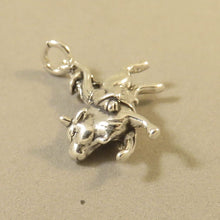 Load image into Gallery viewer, BULL RIDER .925 Sterling Silver 3-D Charm Pendant Rodeo Cowboy Bucking Riding an20