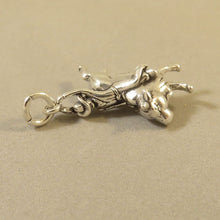 Load image into Gallery viewer, BULL RIDER .925 Sterling Silver 3-D Charm Pendant Rodeo Cowboy Bucking Riding an20