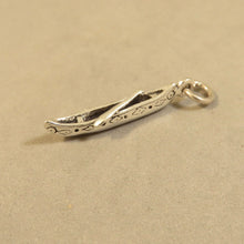 Load image into Gallery viewer, CANOE with OAR .925 Sterling Silver 3-D Charm Pendant Native American Indian Boat NT05