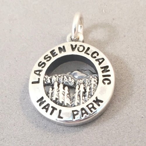 LASSEN VOLCANIC National Park .925 Sterling Silver Charm Pendant California np64