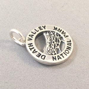 DEATH VALLEY National Park .925 Sterling Silver Charm Pendant CA Badwater Basin Salt Flat np62