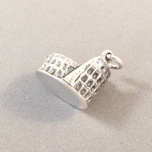 ROMAN COLOSSEUM .925 Sterling Silver 3-D Charm Pendant Europe Rome Italy Ruins Coliseum ti06