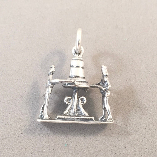 St. Marks BELL RINGERS .925 Sterling Silver Charm Pendant Venice Italy Basilica Campanile Bell ti07