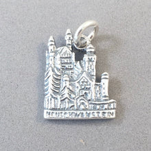 Load image into Gallery viewer, NEUSCHWANSTEIN CASTLE .925 Sterling Silver 3-D Charm Pendant Fussen Germany Bavaria Munich tg09