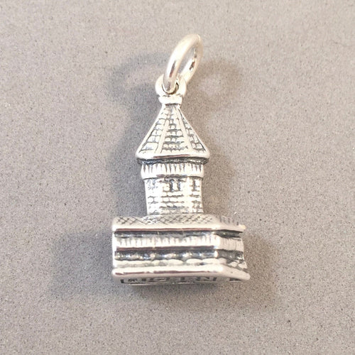 LUCERNE WATER TOWER .925 Sterling Silver Charm Pendant Chapel Bridge Switzerland Luzern ts16