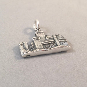 CHILLON CASTLE 3-D .925 Sterling Silver Charm Pendant Lake Geneva Switzerland Europe Nw ts11