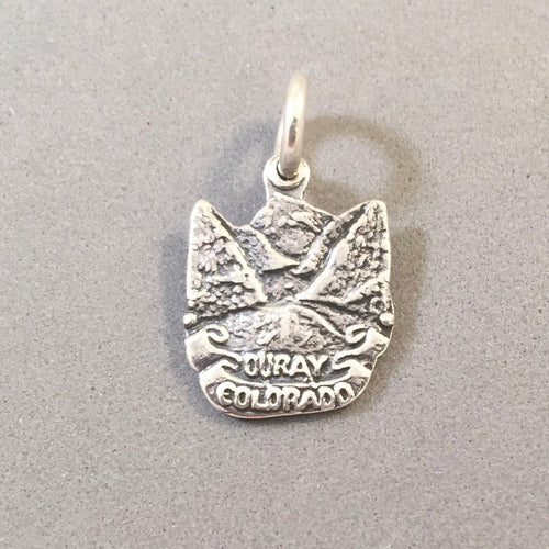 OURAY .925 Sterling Silver Charm Pendant Colorado tw34