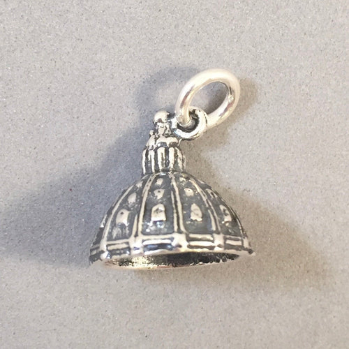 St. PETER'S BASILICA DOME .925 Sterling Silver Charm Pendant Rome Italy Vatican Capital Washington DC ti24