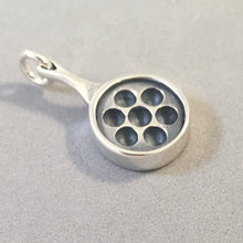 Load image into Gallery viewer, POFFERTJES PAN .925 Sterling Silver 3-D Charm Pendant Escargot Dish Holland Netherlands KT50