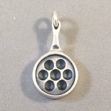 Load image into Gallery viewer, POFFERTJES PAN .925 Sterling Silver 3-D Charm Pendant Escargot Dish Holland Netherlands KT50