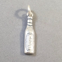 Load image into Gallery viewer, BEER BOTTLE .925 Sterling Silver Charm Pendant Drink Alcohol Beverage kt46