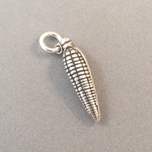 Load image into Gallery viewer, CORN on the COB .925 Sterling Silver 3-D Charm Pendant Ear of Food Kitchen Vegetable Farming GT04