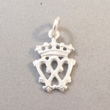 Load image into Gallery viewer, LUCKENBOOTH .925 Sterling Silver Charm Pendant Scotland Celtic Symbol Crown Intertwined Hearts TB67