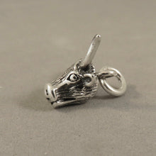 Load image into Gallery viewer, TEXAS LONGHORN .925 Sterling silver 3-D Charm Pendant Steer Head Oxen Cow Bull Cattle Ranch an78