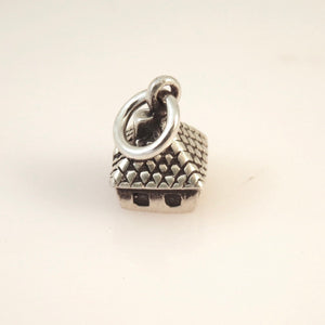 HOUSE 3-D .925 Sterling Silver Small Charm Pendant Home Sweet Cottage Country Realtor hm07