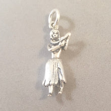 Load image into Gallery viewer, HULA DANCER Sterling Silver 3-D Charm Pendant Hawaii Luau Maui Kauai Big Island Honolulu Oahu TH09