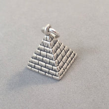 Load image into Gallery viewer, EGYPTIAN PYRAMID .925 Sterling Silver 3-D Charm Pendant Egypt Monument Travel Mexico tz04