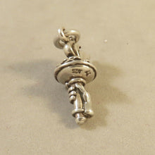 Load image into Gallery viewer, STATUE of LIBERTY TORCH .925 Sterling Silver 3-D Charm Pendant Landmark New York City Manhattan pm47