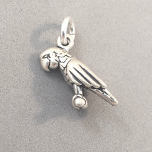 Load image into Gallery viewer, PARROT .925 Sterling Silver 3-D Charm Pendant Bird Tropical Rainforest Exotic Macaw Parakeet BF02