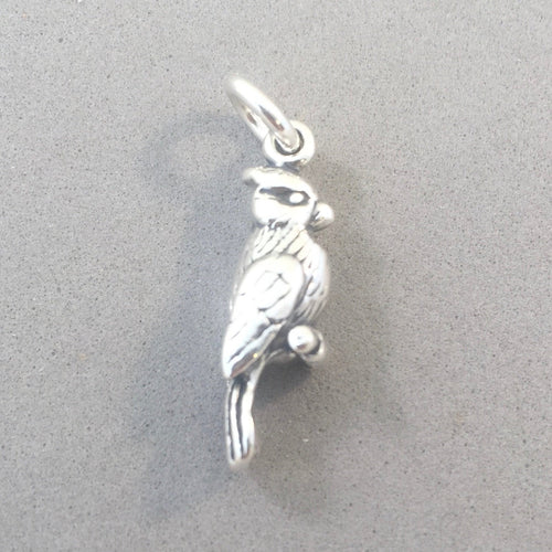 CARDINAL .925 Sterling Silver 3-D Charm Pendant Blue Jay Finch Bird Illinois St Louis bi12