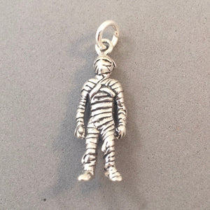 MUMMY .925 Sterling Silver 3-D Charm Pendant Halloween Walking Dead hl03